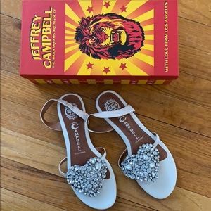 Jeffrey Campbell flat jewel sandals